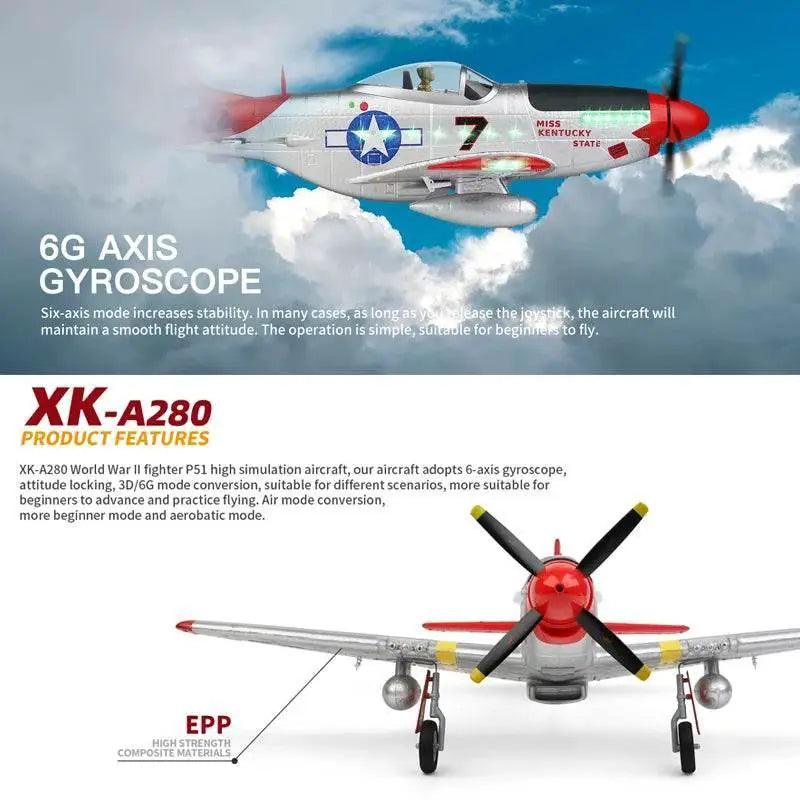  WLtoys XK A280 RC Plane 2.4G 4CH Aircraft for Kids -  ToylandEU™