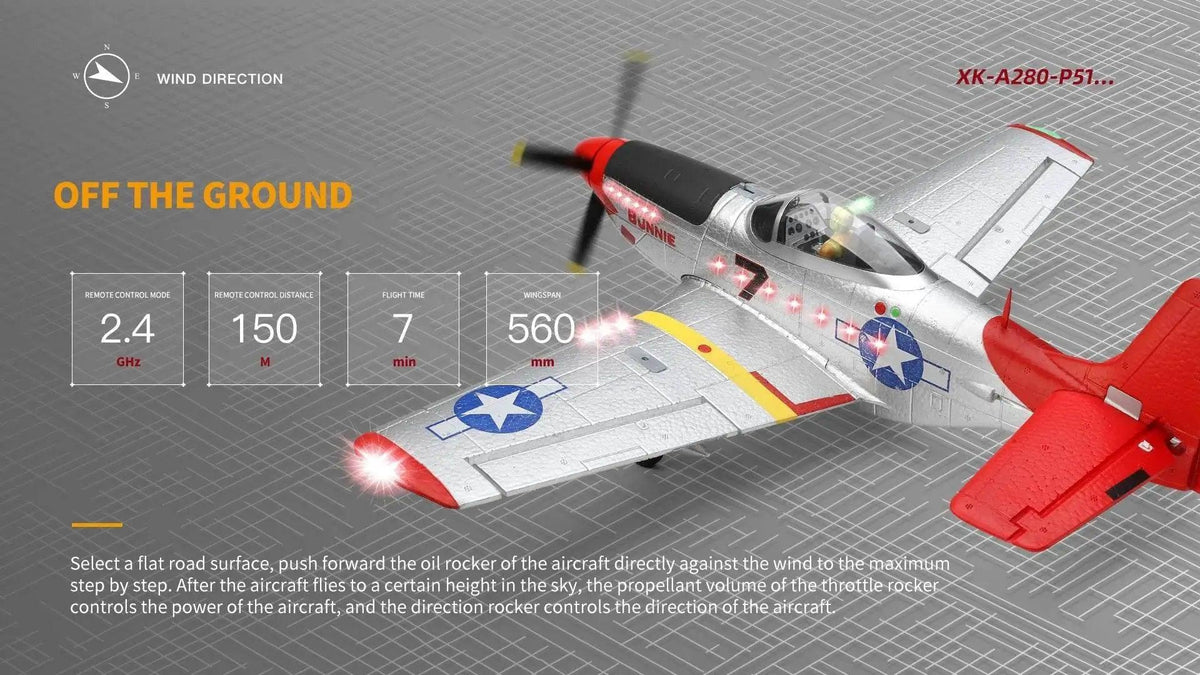  WLtoys XK A280 RC Plane 2.4G 4CH Aircraft for Kids -  ToylandEU™