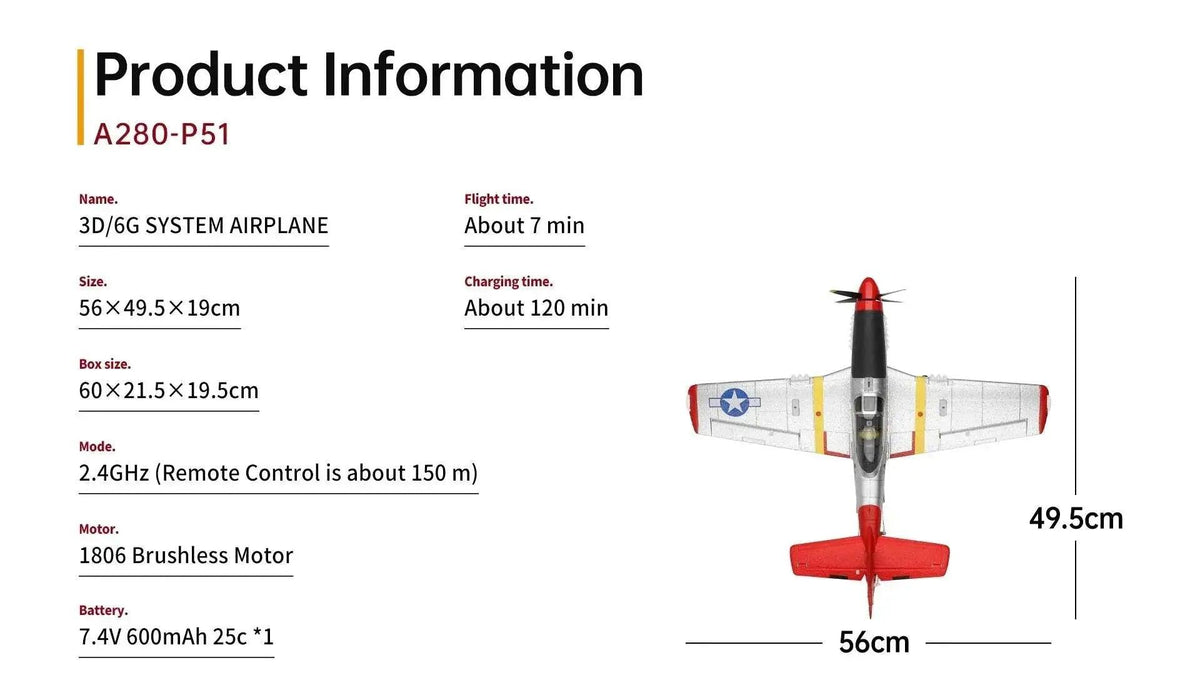  WLtoys XK A280 RC Plane 2.4G 4CH Aircraft for Kids -  ToylandEU™