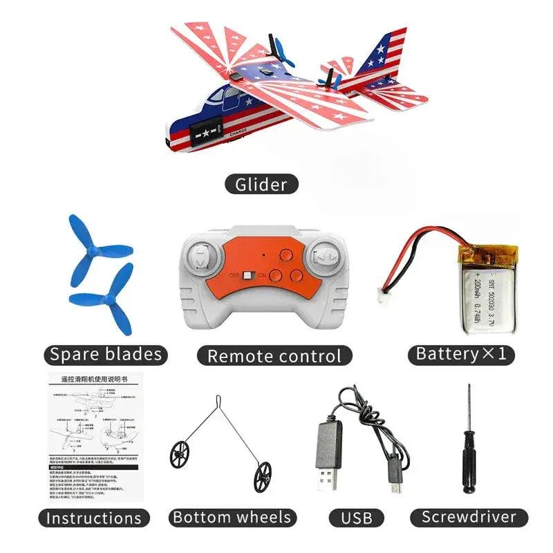  2.4G RC Glider With Lights Durable EPP Foam Plane -  ToylandEU™