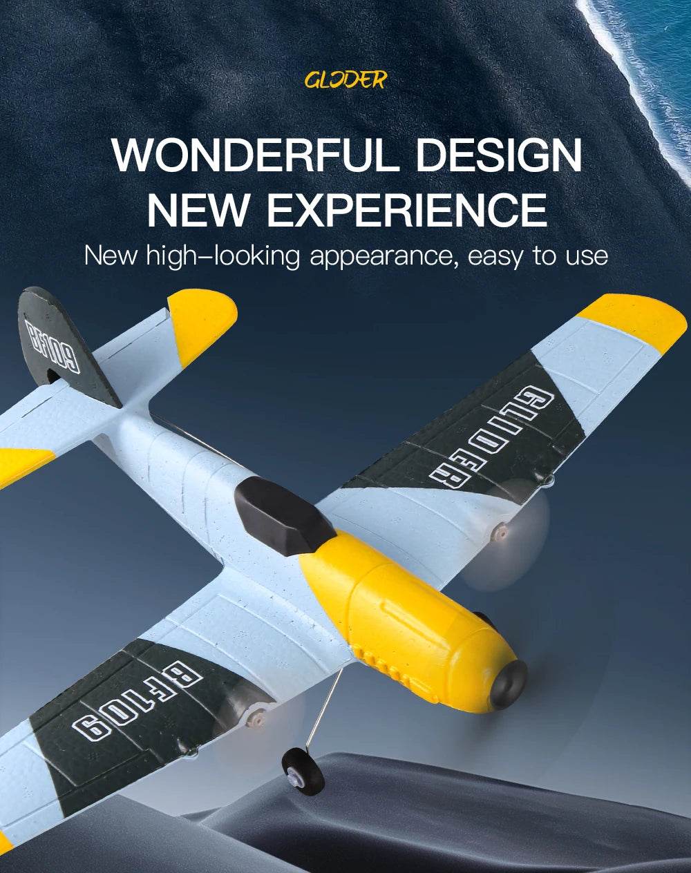 RC Plane BF109 Professional 2.4G Remote Control Glider - ToylandEU