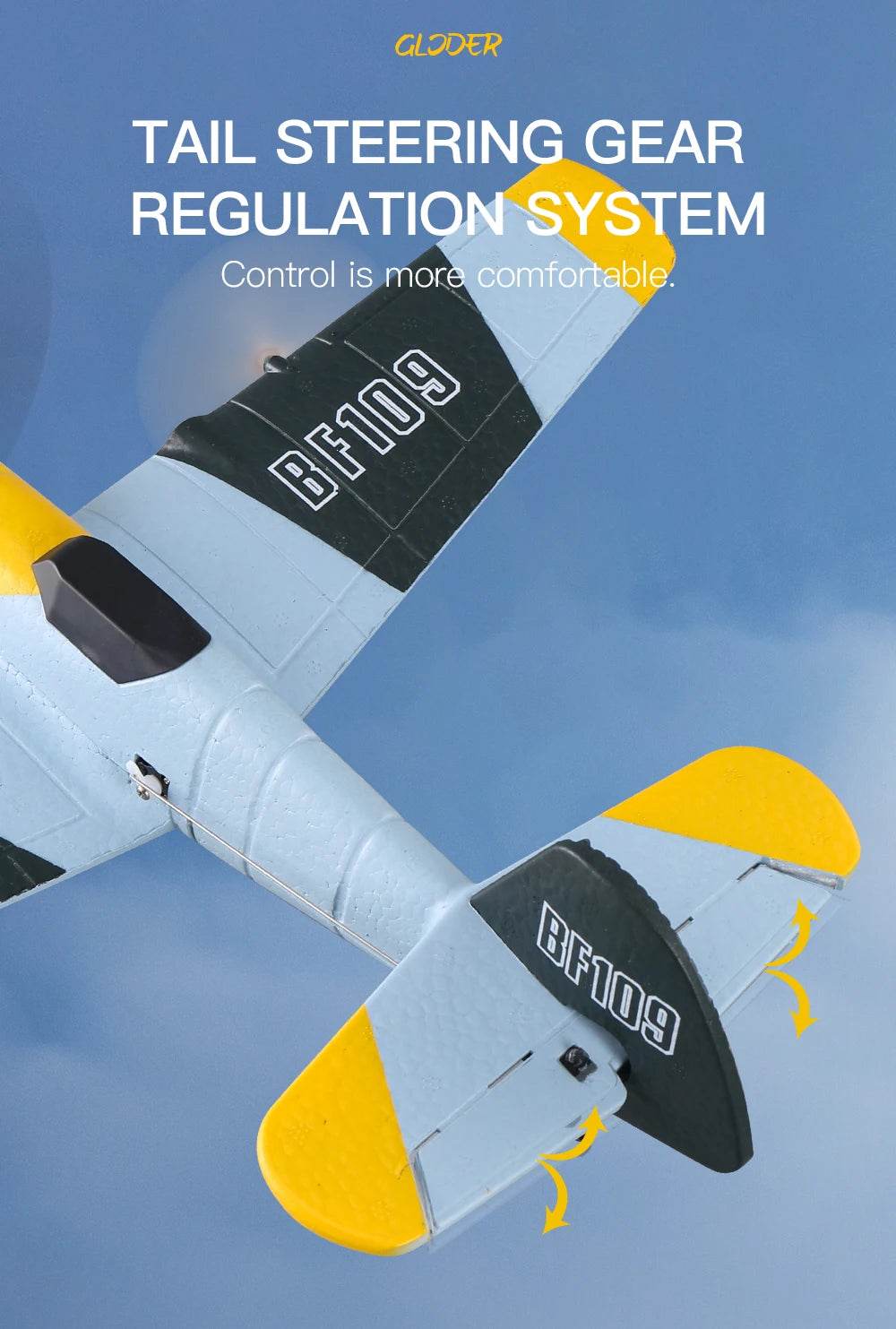 RC Plane BF109 Professional 2.4G Remote Control Glider - ToylandEU