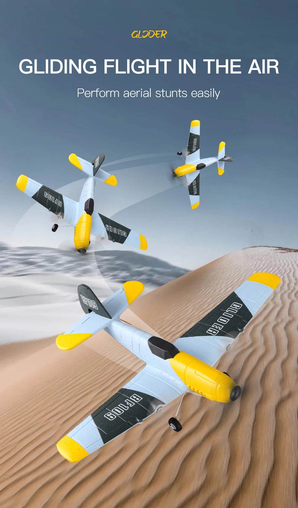 RC Plane BF109 Professional 2.4G Remote Control Glider - ToylandEU