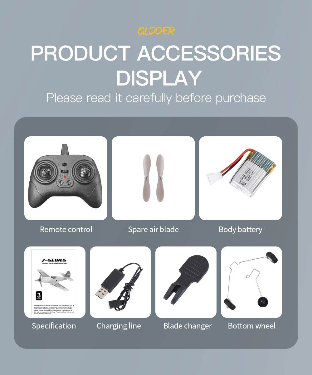 RC Plane BF109 Professional 2.4G Remote Control Glider - ToylandEU