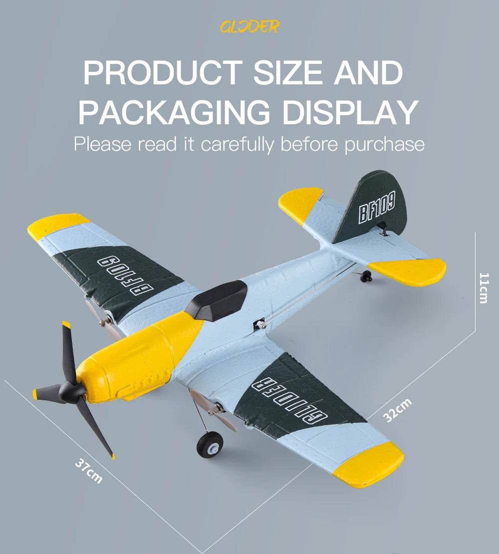 RC Plane BF109 Professional 2.4G Remote Control Glider - ToylandEU