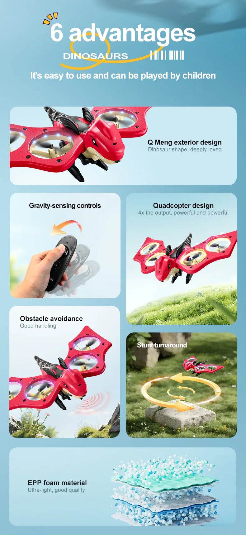 RC Plane Dinosaurs Model Remote Control Aircraft Gift - ToylandEU