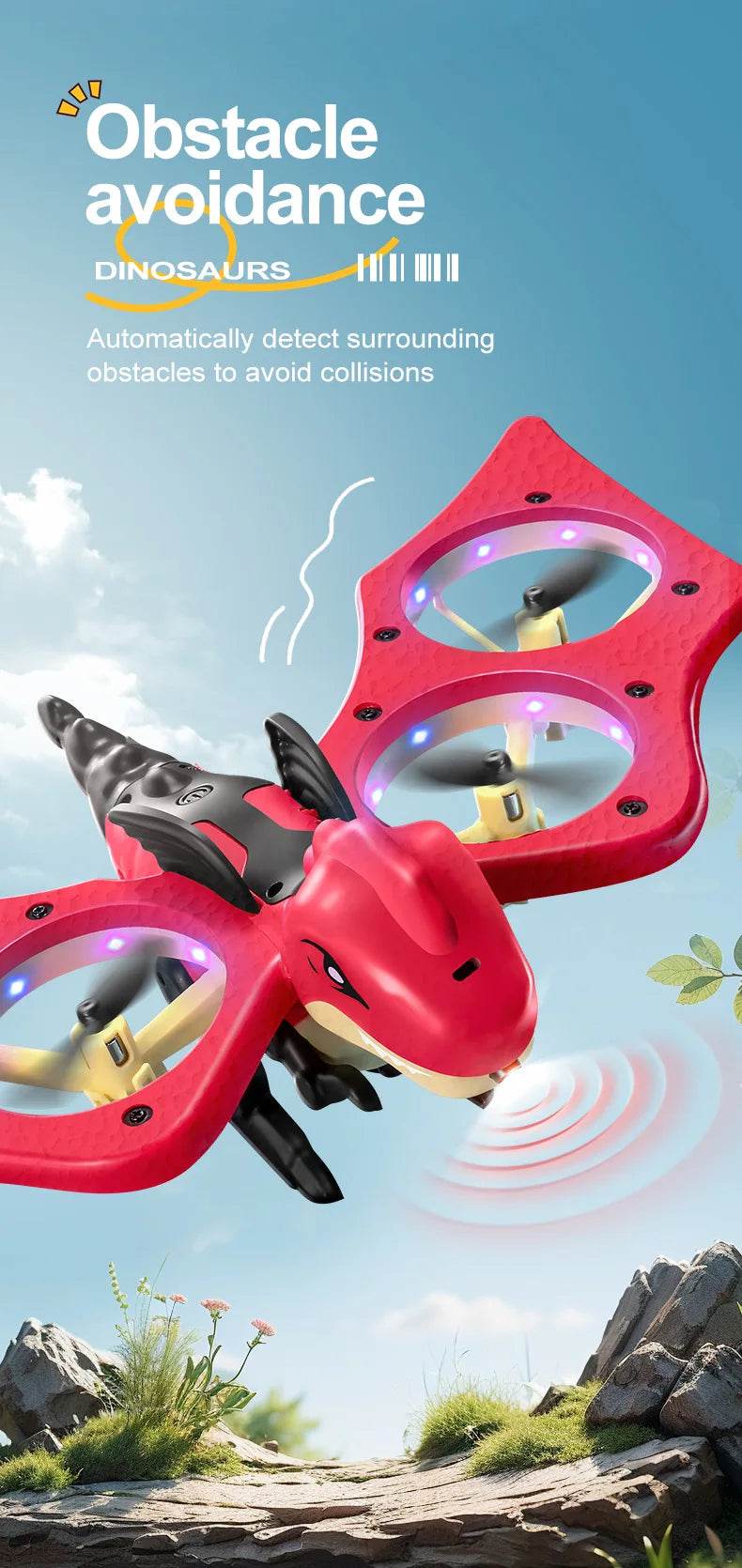 RC Plane Dinosaurs Model Remote Control Aircraft Gift - ToylandEU