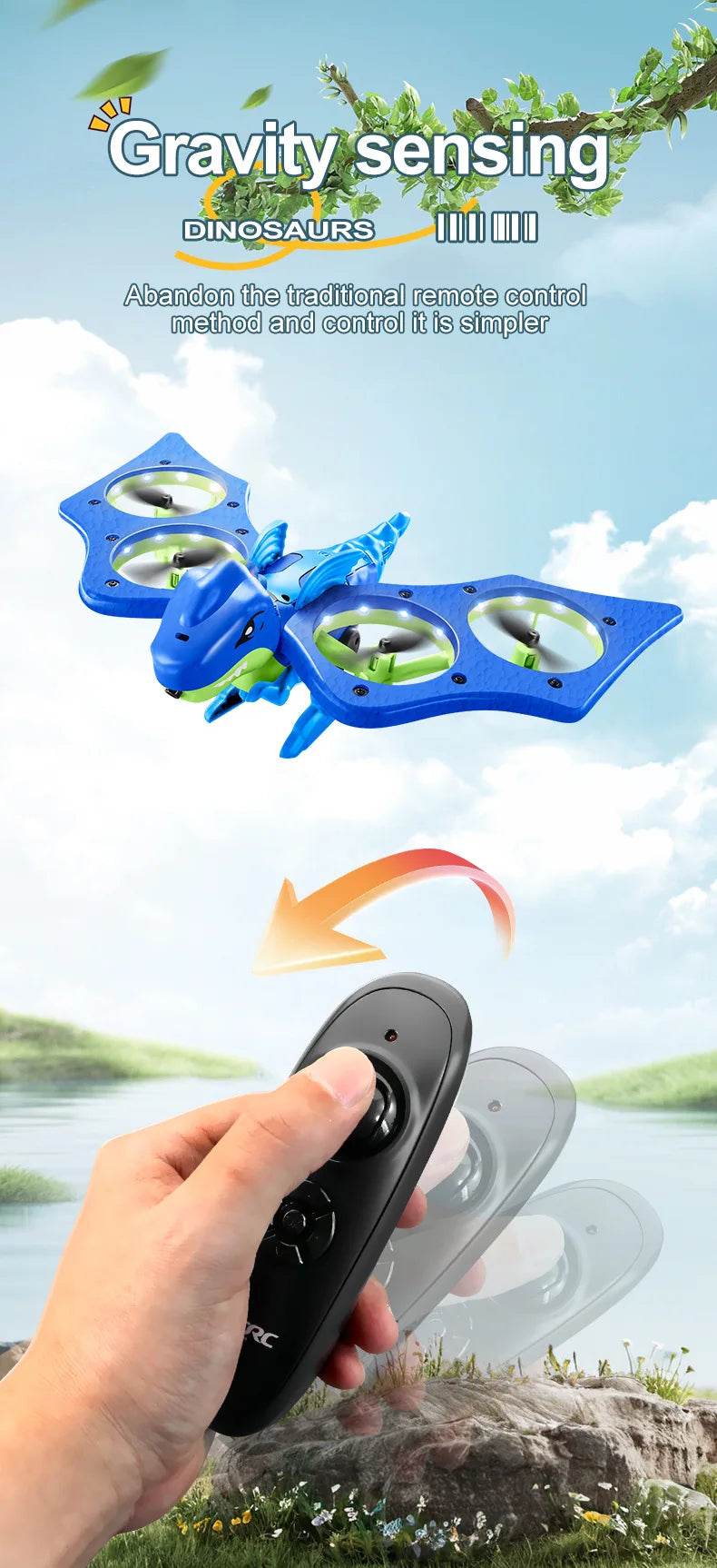 RC Plane Dinosaurs Model Remote Control Aircraft Gift - ToylandEU