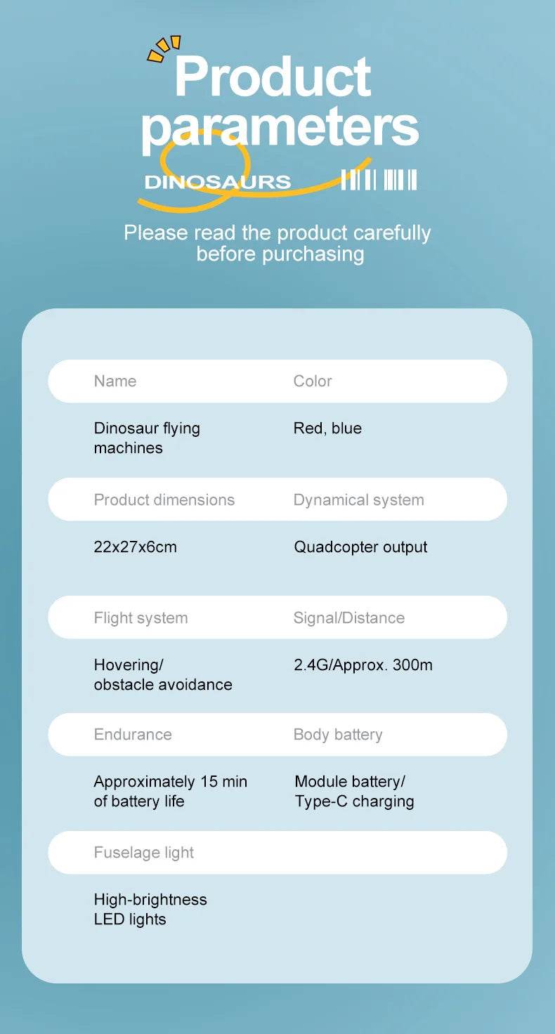 RC Plane Dinosaurs Model Remote Control Aircraft Gift - ToylandEU