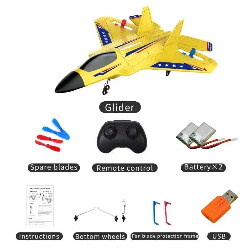 RC Plane Durable Foam Glider With 2 4G Remote Control - ToylandEU