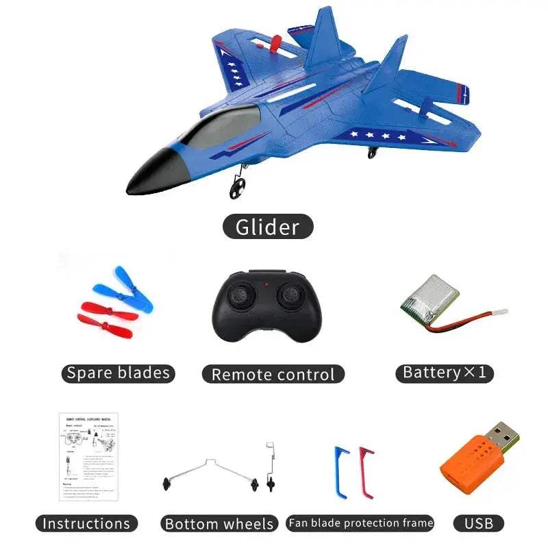 RC Plane Durable Foam Glider With 2 4G Remote Control - ToylandEU
