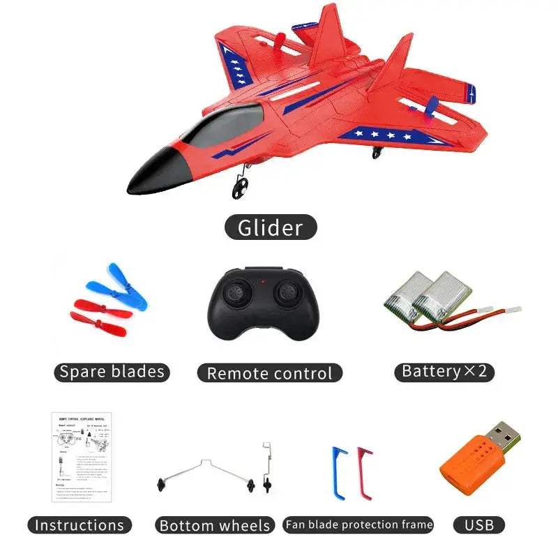 RC Plane Durable Foam Glider With 2 4G Remote Control - ToylandEU