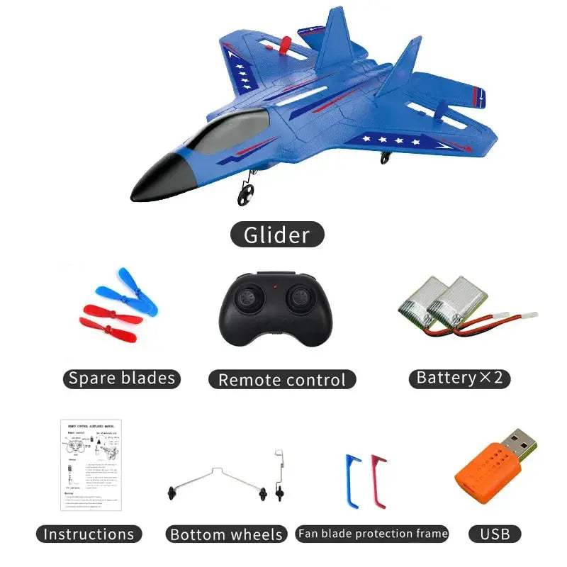 RC Plane Durable Foam Glider With 2 4G Remote Control - ToylandEU