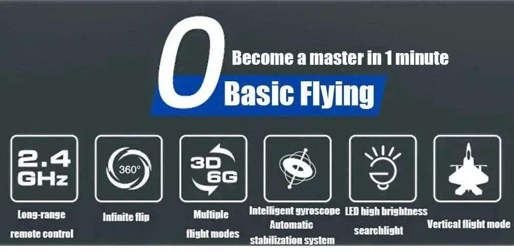  RC Plane F22 Stunts Plane 2.4G Remote Control Glider -  ToylandEU™