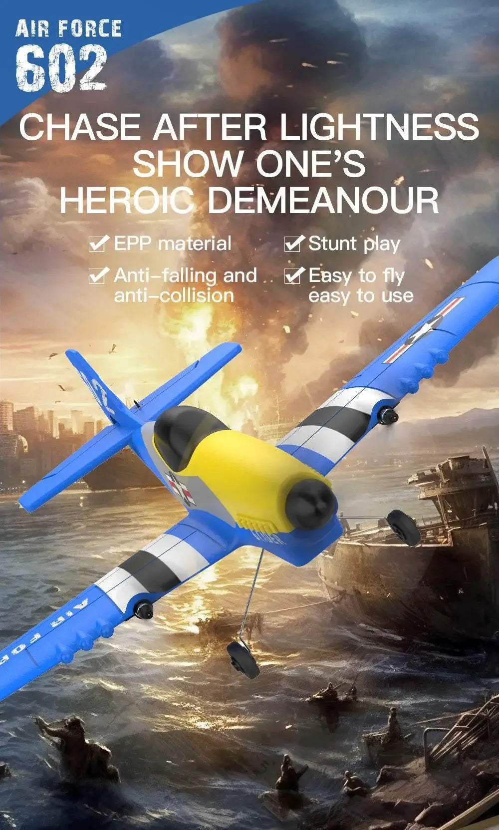 RC Plane KF602 Professional 2.4G Remote Control Airplane EPP Foam Glider Toys for Children - ToylandEU