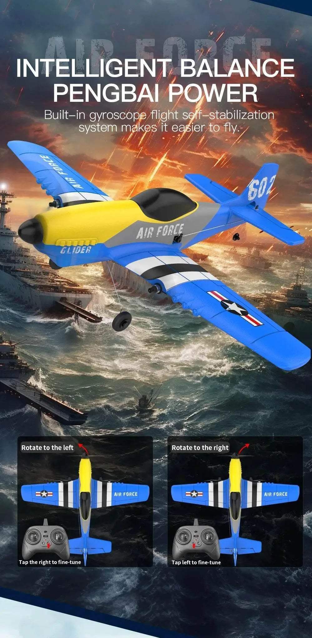 RC Plane KF602 Professional 2.4G Remote Control Airplane EPP Foam Glider Toys for Children - ToylandEU