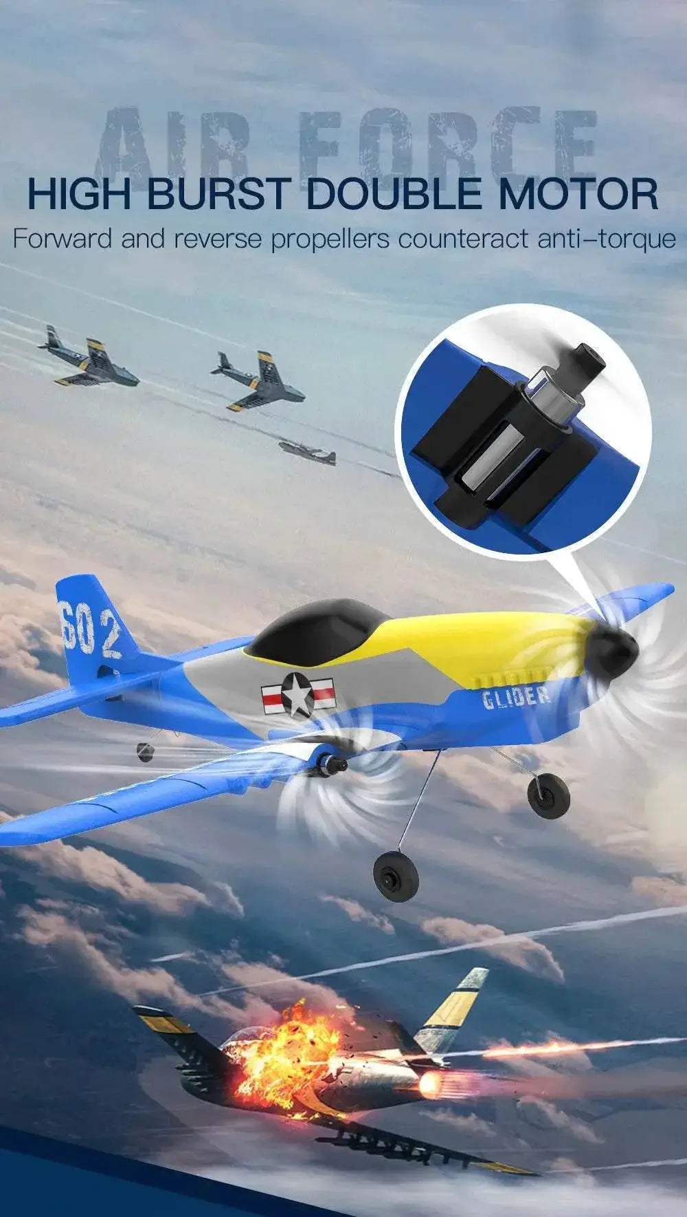  RC Plane KF602 Professional 2.4G Remote Control Glider -  ToylandEU™