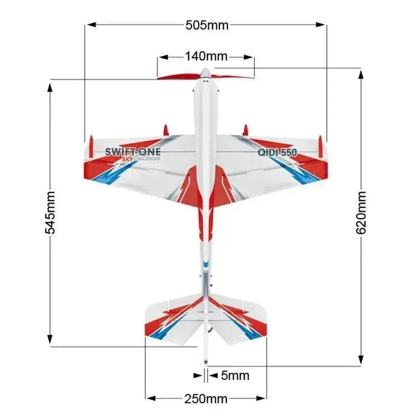  RC QIDI-550 RTF 3D RC Plane with 500mm Wingspan, One-Key Stunt Feature, and Advanced 6-Axis Gyro for Wind Resistant Flight -  ToylandEU™