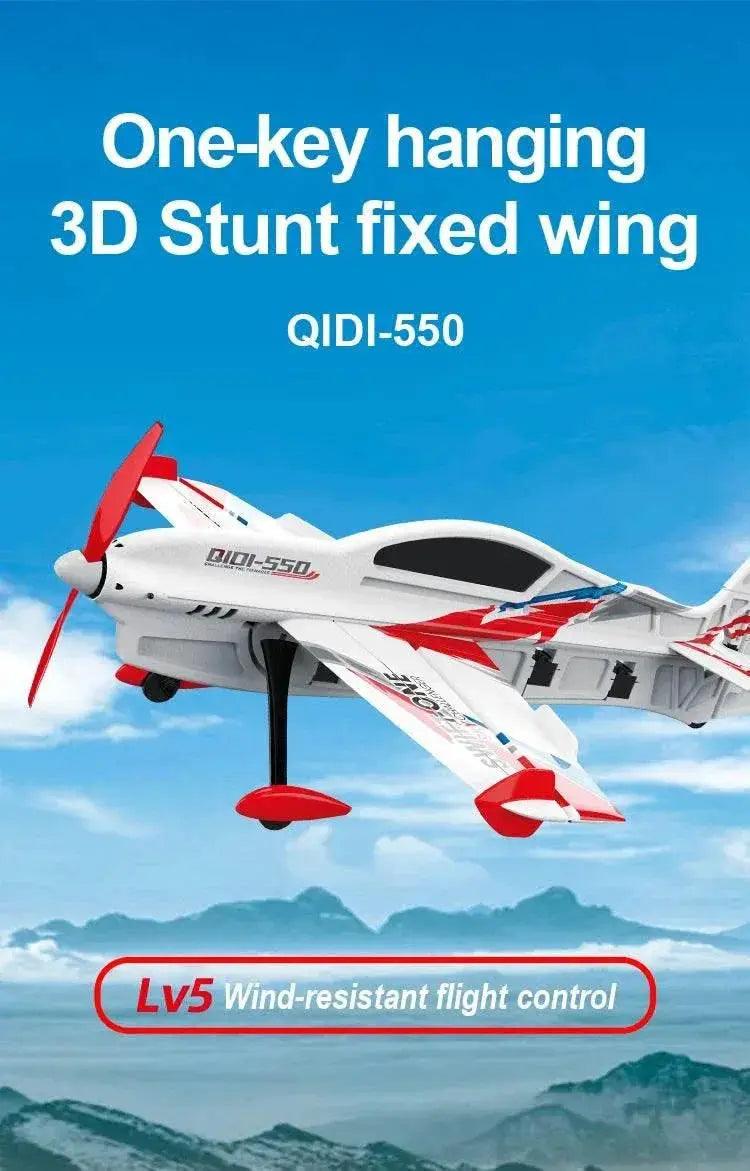  RC QIDI-550 RTF 3D RC Plane with 500mm Wingspan, One-Key Stunt Feature, and Advanced 6-Axis Gyro for Wind Resistant Flight -  ToylandEU™