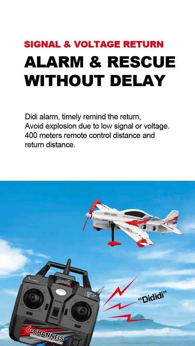  RC QIDI-550 RTF 3D RC Plane with 500mm Wingspan, One-Key Stunt Feature, and Advanced 6-Axis Gyro for Wind Resistant Flight -  ToylandEU™