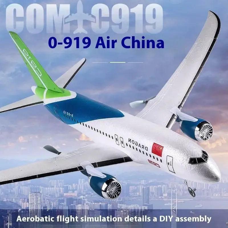  Rc Plane Qf008b Glider C919 Three Channel Remote Control Foam Aircraft Fixed Wing Diy Assembly Model for Children Gift -  ToylandEU™