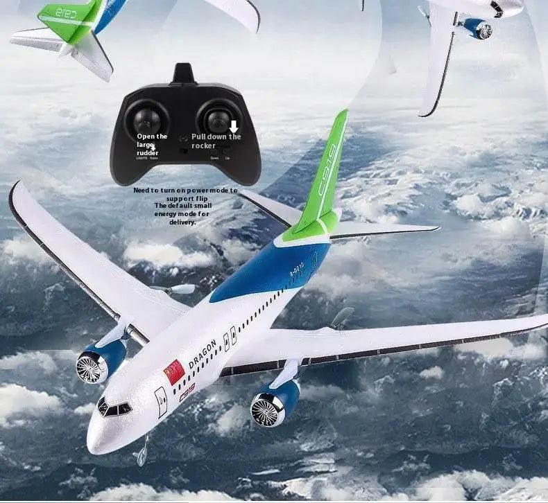  Rc Plane Qf008b Glider C919 Three Channel Remote Control Foam Aircraft Fixed Wing Diy Assembly Model for Children Gift -  ToylandEU™