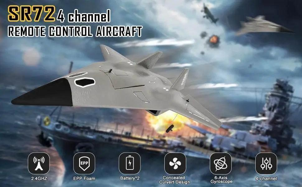 SR72 RC Plane 2.4G 4CH Remote Control Airplane Future Fighter Jet Dual Powerful Motors RC Drone Aircraft Toys for Kids and Adults -  ToylandEU™