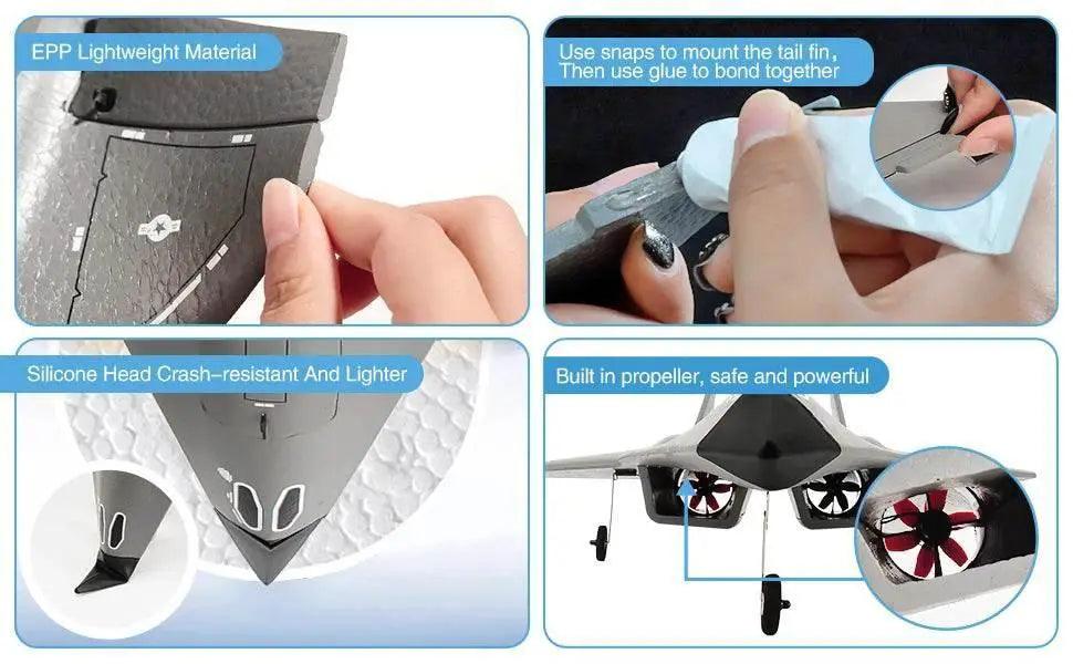  SR72 RC Plane 2.4G 4CH Remote Control Airplane Future Fighter Jet Dual Powerful Motors RC Drone Aircraft Toys for Kids and Adults -  ToylandEU™