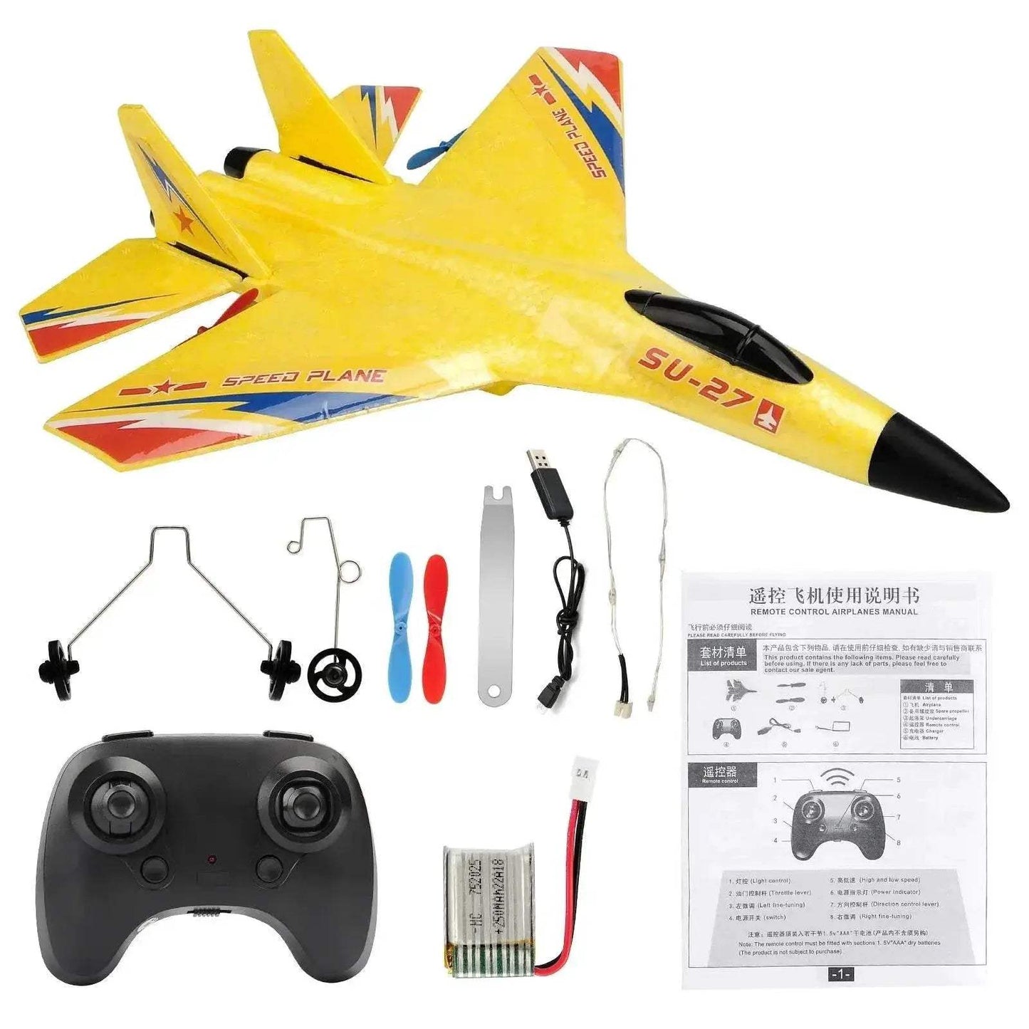 RC Plane SU-27 Aircraft Remote Control Helicopter 2.4G - ToylandEU