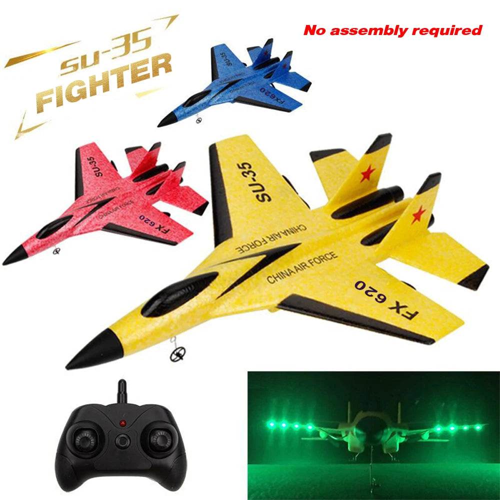 RC Plane SU35 2.4G With LED Lights Remote Control Aircraft - ToylandEU