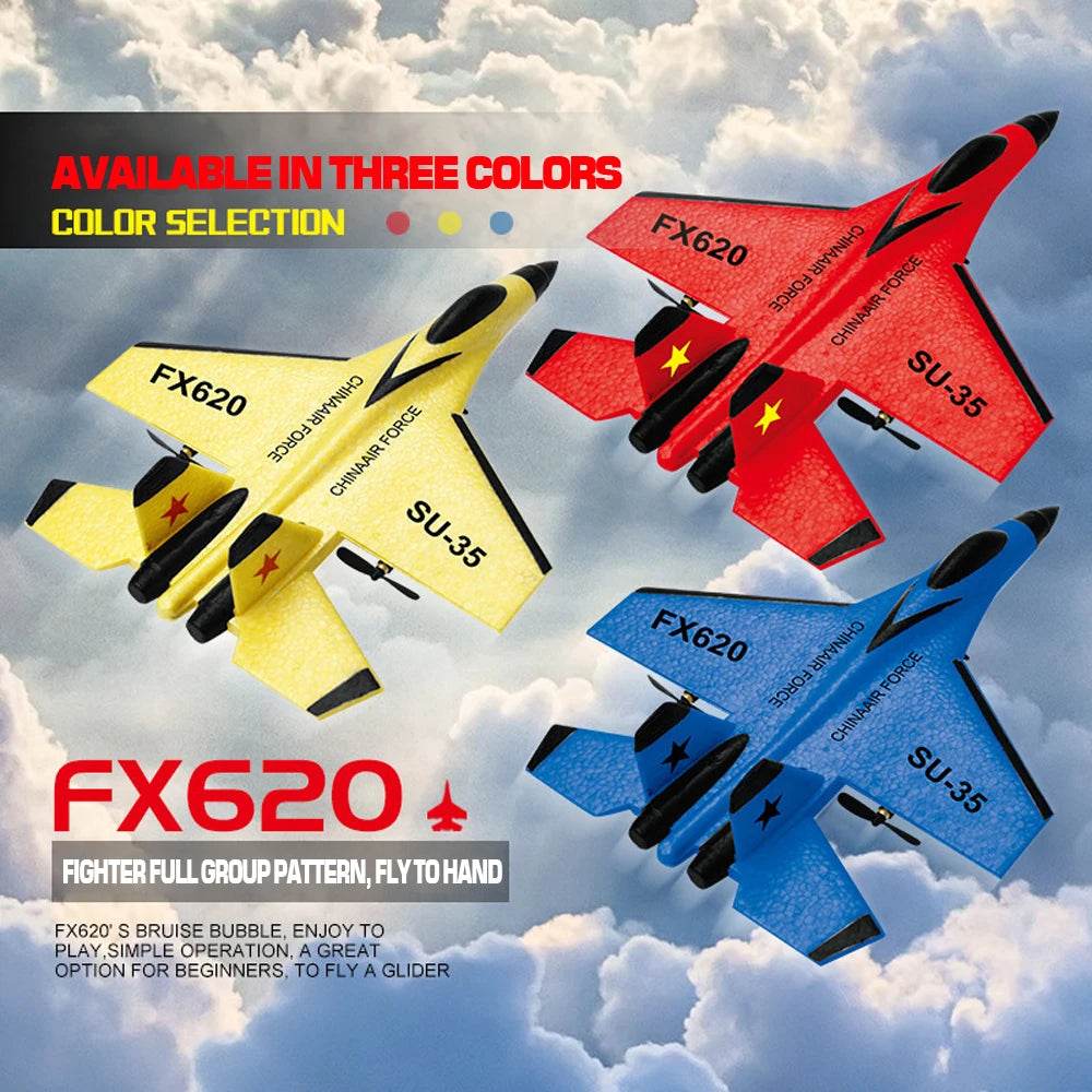 RC Plane SU35 2.4G With LED Lights Remote Control Aircraft - ToylandEU