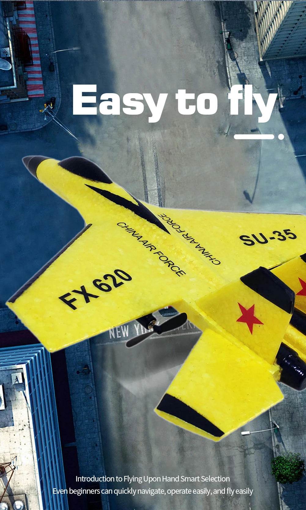 RC Plane SU35 2.4G With LED Lights Remote Control Aircraft - ToylandEU