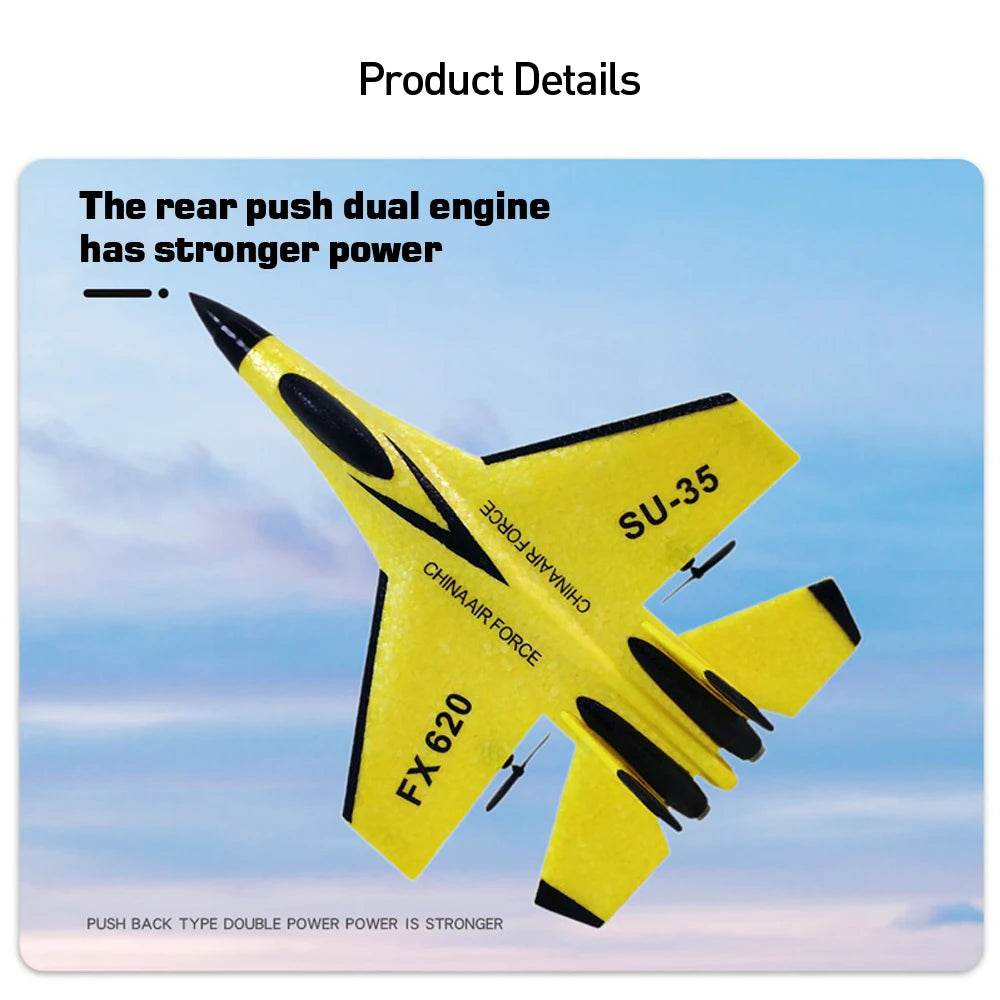 RC Plane SU35 2.4G With LED Lights Remote Control Aircraft - ToylandEU