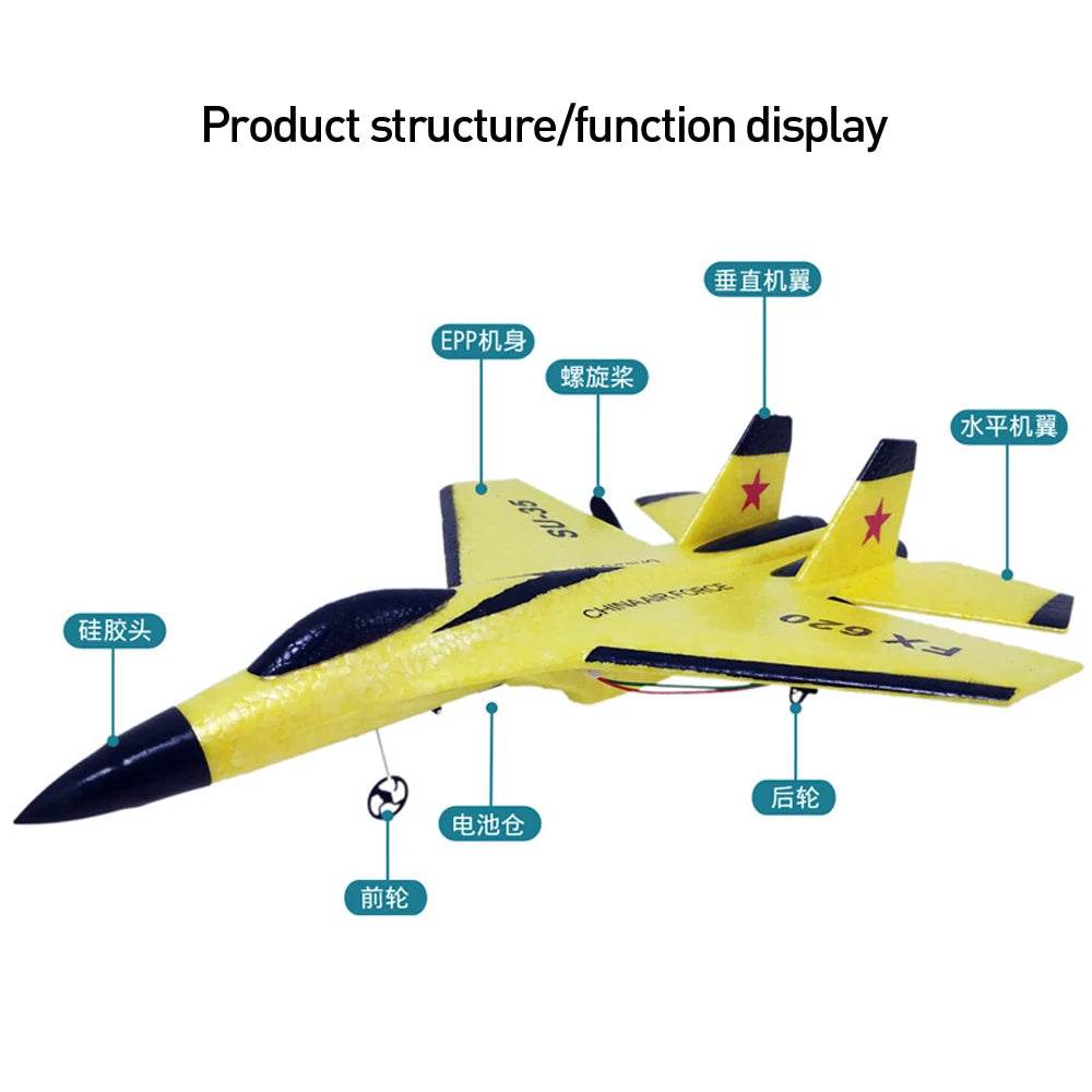 RC Plane SU35 2.4G With LED Lights Remote Control Aircraft - ToylandEU