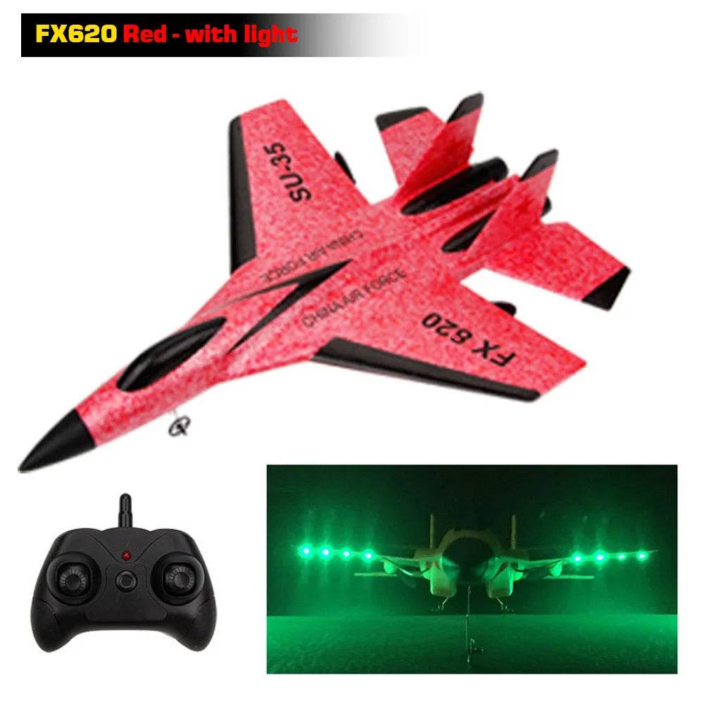 RC Plane SU35 2.4G With LED Lights Remote Control Aircraft - ToylandEU
