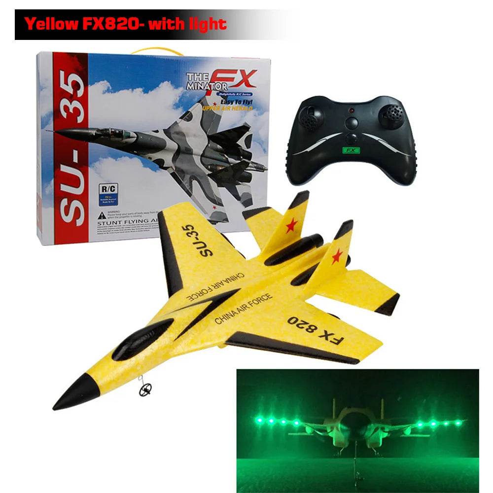 RC Plane SU35 2.4G With LED Lights Remote Control Aircraft - ToylandEU