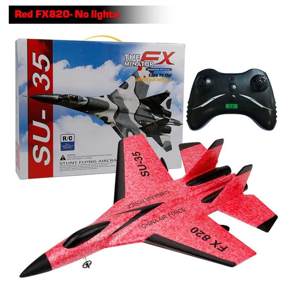 RC Plane SU35 2.4G With LED Lights Remote Control Aircraft - ToylandEU