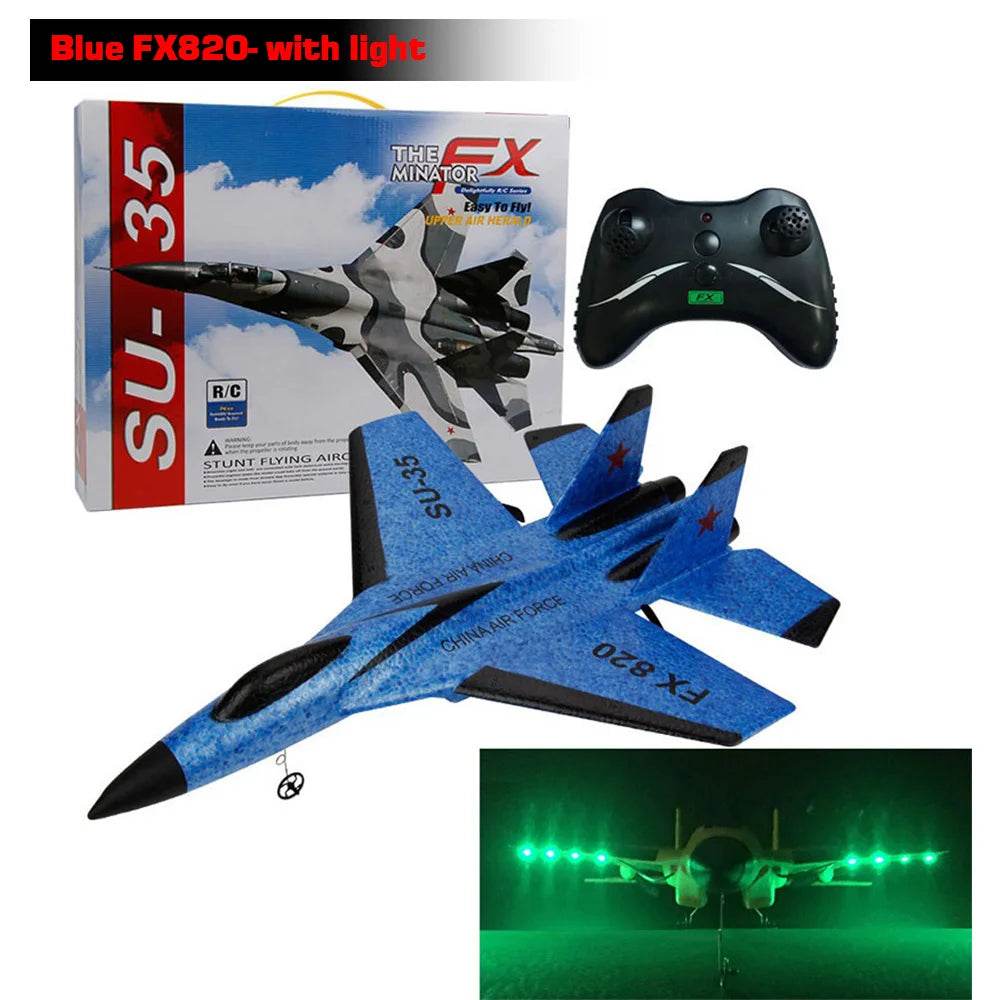 RC Plane SU35 2.4G With LED Lights Remote Control Aircraft - ToylandEU