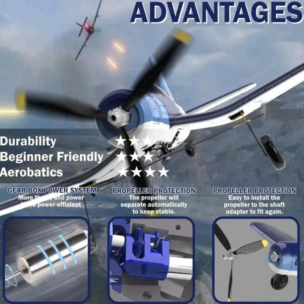  RC Volantexrc F4U Corsair 400mm Wingspan Remote Control Aerobatic RC Fighter Plane with 2.4G 4CH EPP Foam Design -  ToylandEU™