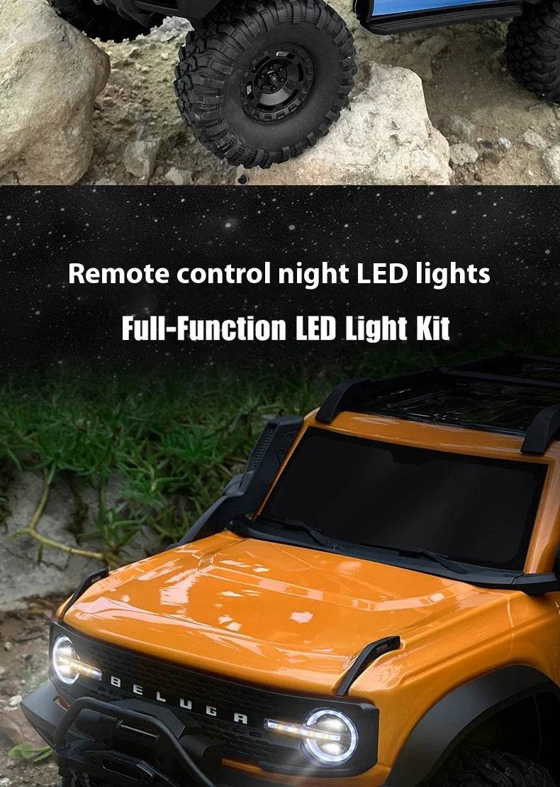 RC Professional 1:10 Scale 4WD Remote Control Off-Road Climbing Car for Adults - High & Low Speed, USB Rechargeable - ToylandEU