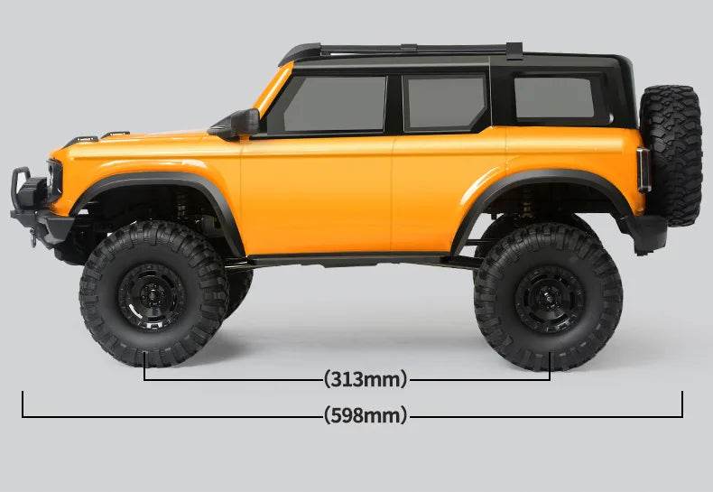 RC Professional 1:10 Scale 4WD Remote Control Off-Road Climbing Car for Adults - High & Low Speed, USB Rechargeable - ToylandEU