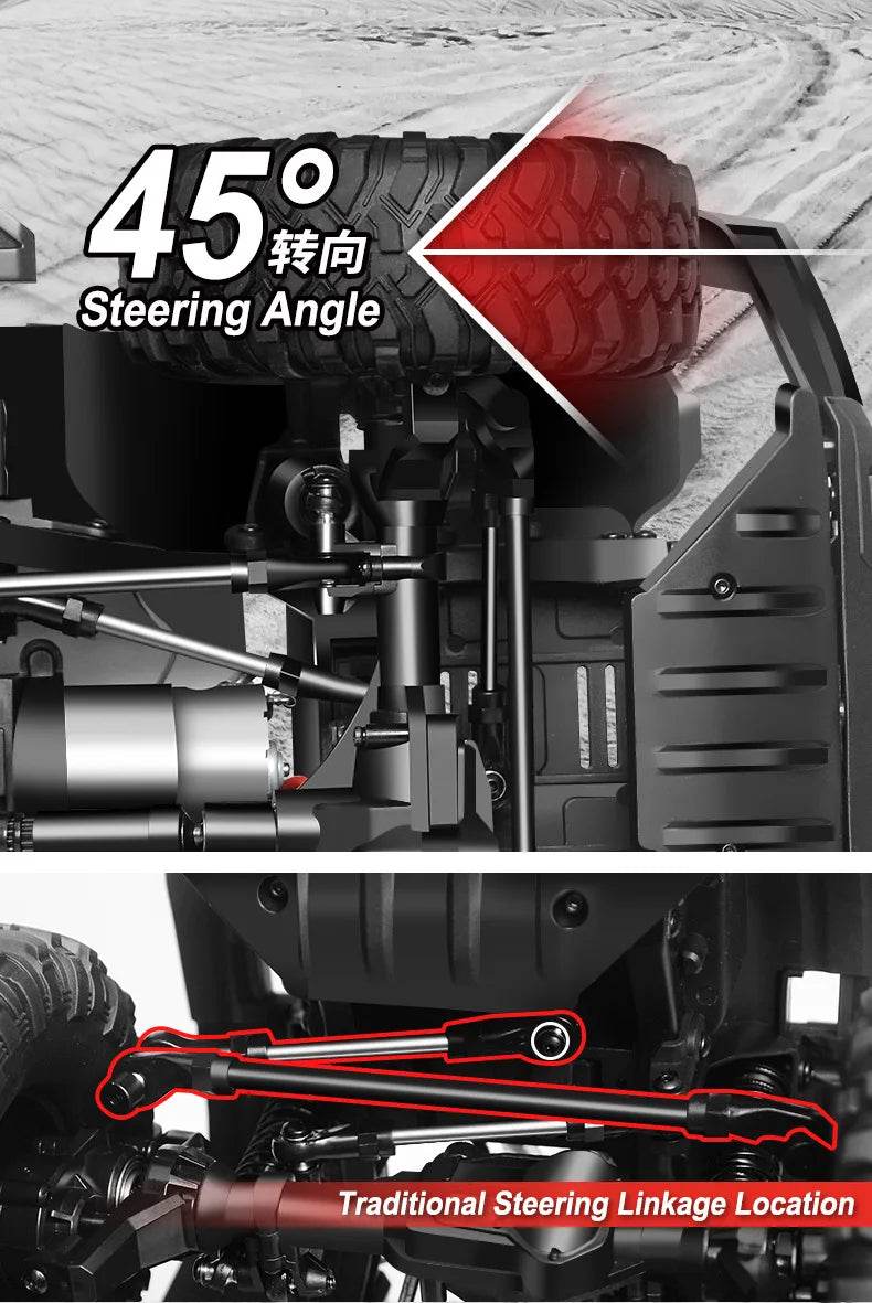 RC Professional 1:10 Scale 4WD Remote Control Off-Road Climbing Car for Adults - High & Low Speed, USB Rechargeable - ToylandEU