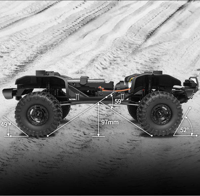 RC Professional 1:10 Scale 4WD Remote Control Off-Road Climbing Car for Adults - High & Low Speed, USB Rechargeable - ToylandEU