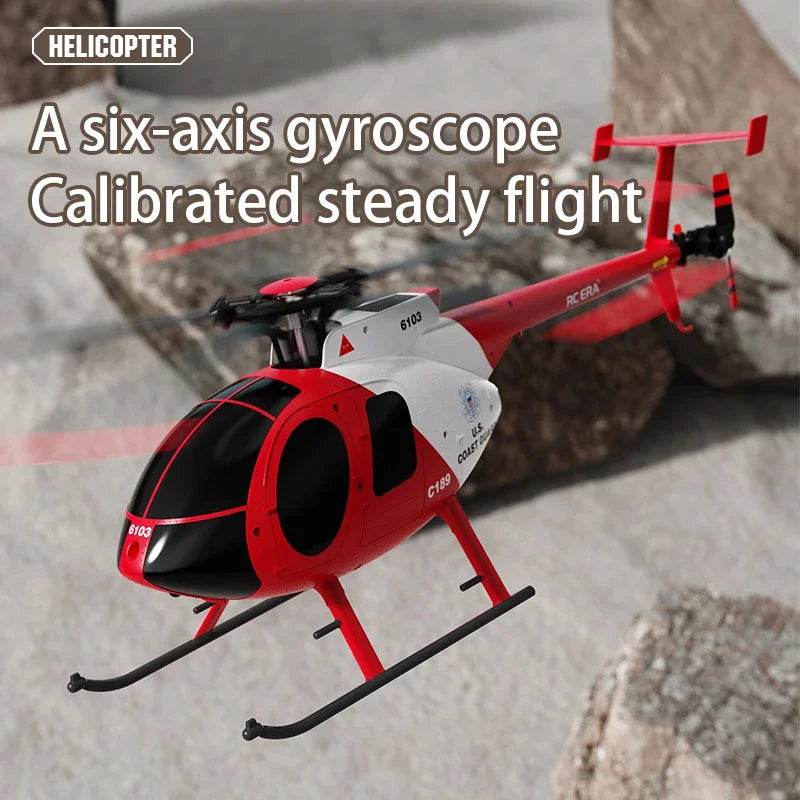 RC RC 1:28 C189 Brushless Dual-Motor Remote Helicopter with 6-Axis Gyro and One-Click Takeoff/Landing - ToylandEU