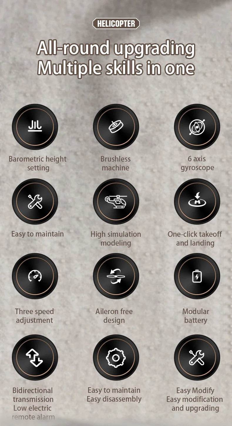 RC RC 1:28 C189 Brushless Dual-Motor Remote Helicopter with 6-Axis Gyro and One-Click Takeoff/Landing - ToylandEU