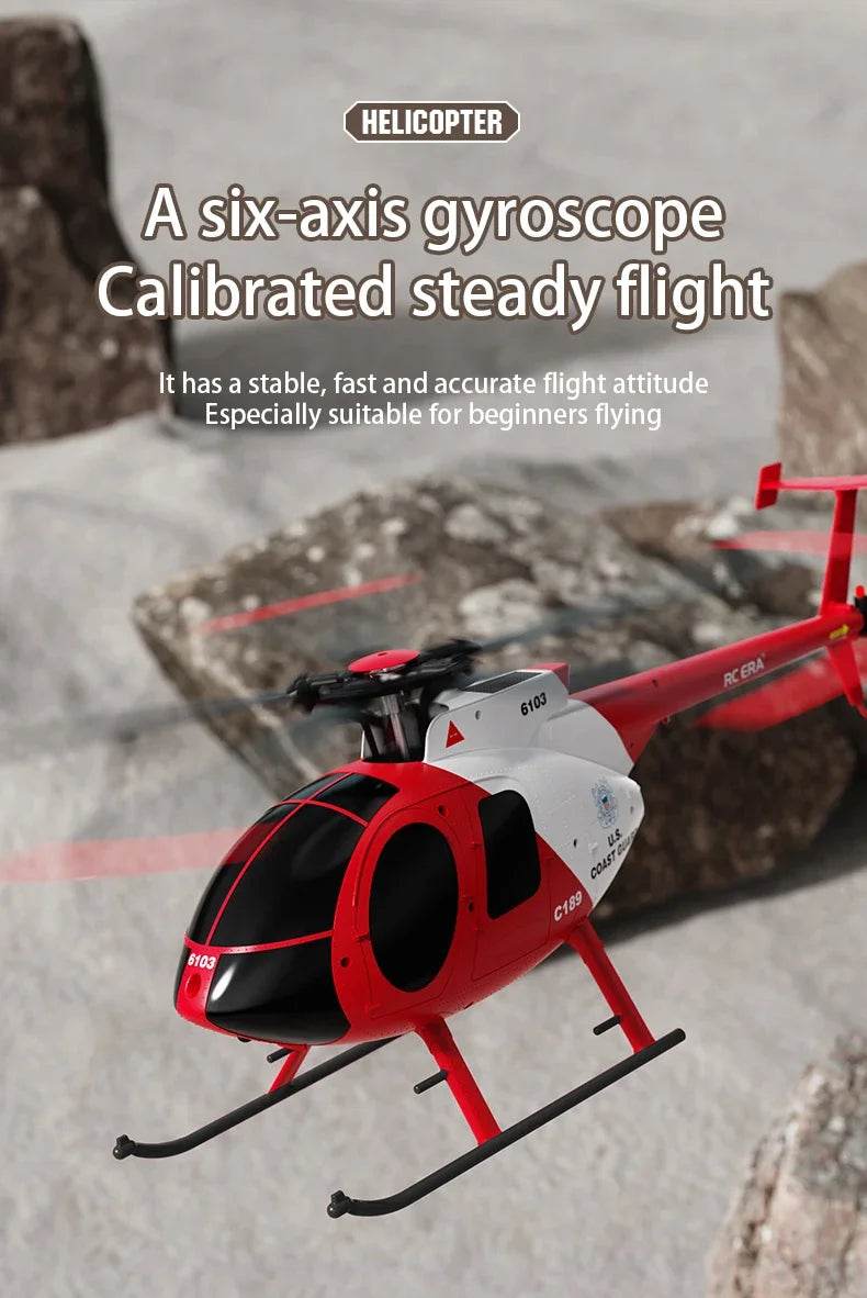 RC RC 1:28 C189 Brushless Dual-Motor Remote Helicopter with 6-Axis Gyro and One-Click Takeoff/Landing - ToylandEU