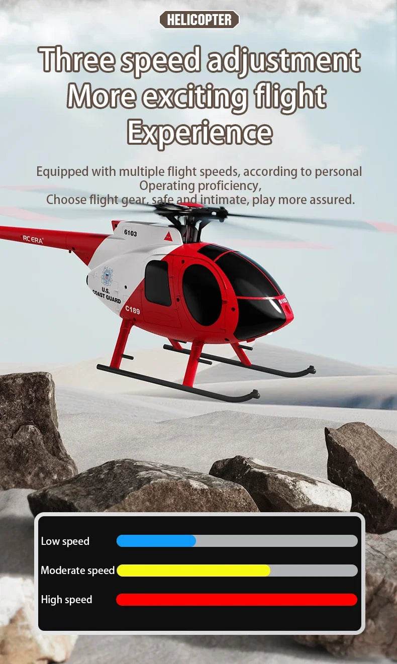 RC RC 1:28 C189 Brushless Dual-Motor Remote Helicopter with 6-Axis Gyro and One-Click Takeoff/Landing - ToylandEU