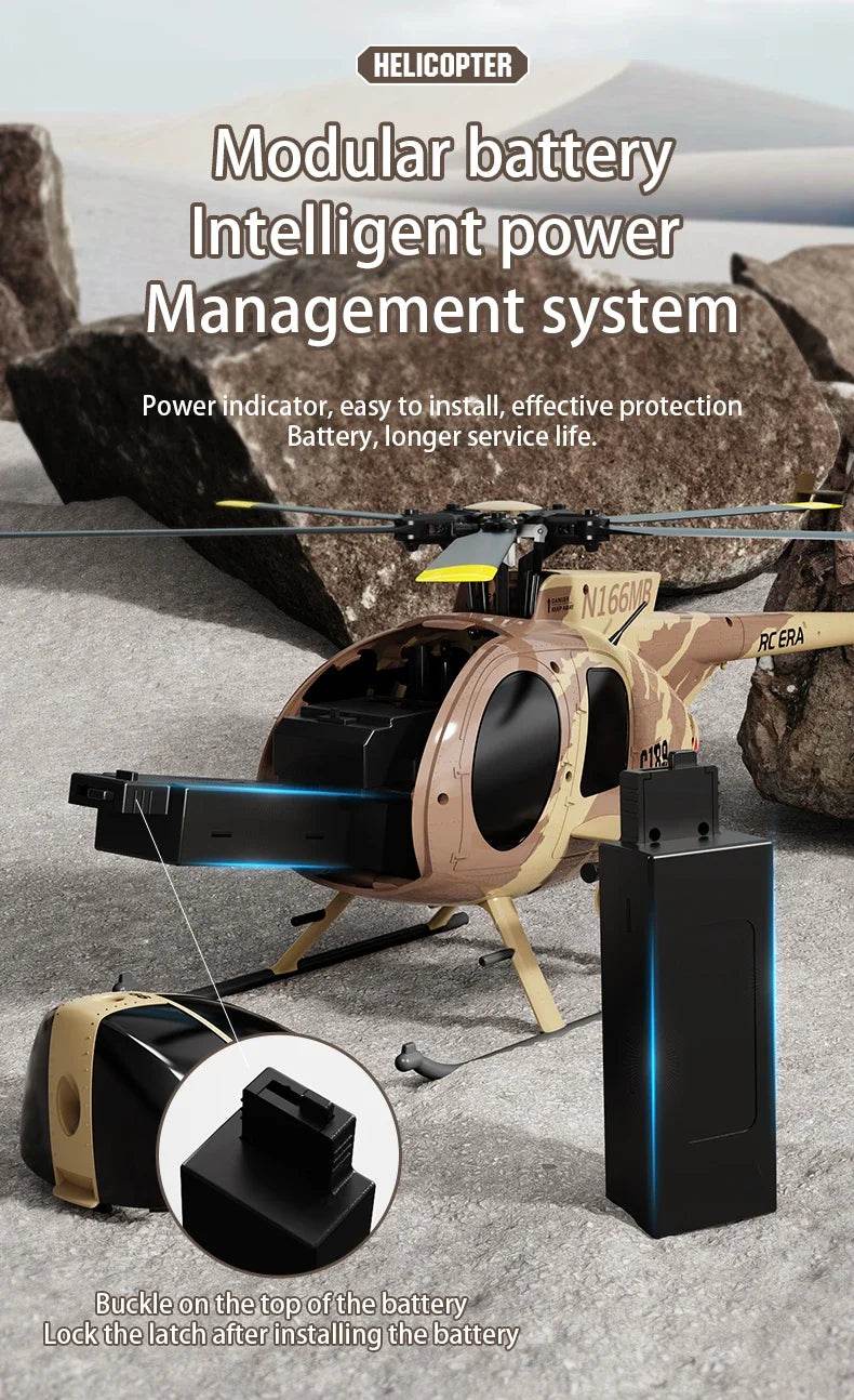 RC RC 1:28 C189 Brushless Dual-Motor Remote Helicopter with 6-Axis Gyro and One-Click Takeoff/Landing - ToylandEU