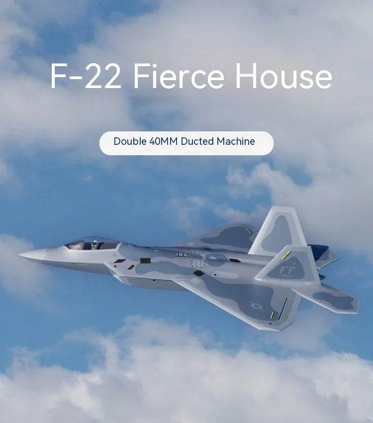 RC RC F-22 Raptor 4s Electric Remote Control Airplane Toy - 40mm Twin Engine Model - ToylandEU