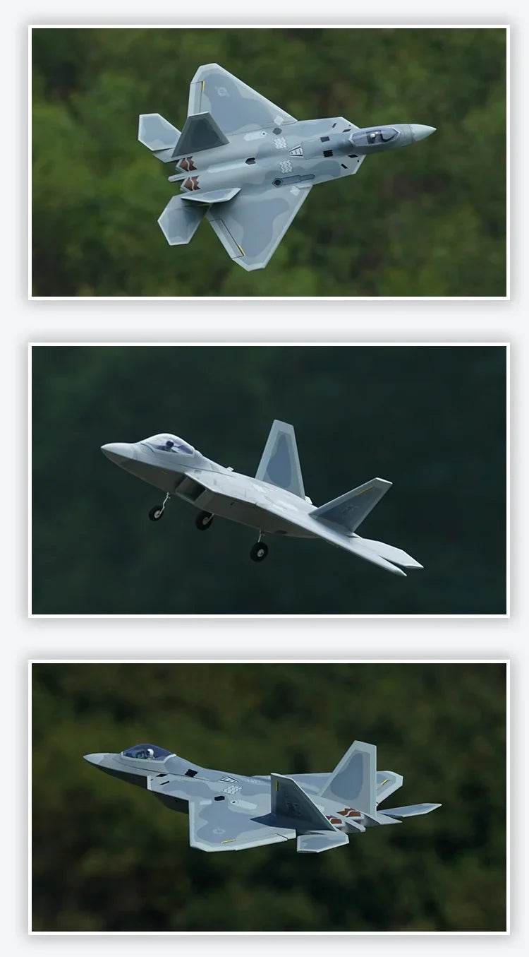 RC RC F-22 Raptor 4s Electric Remote Control Airplane Toy - 40mm Twin Engine Model - ToylandEU